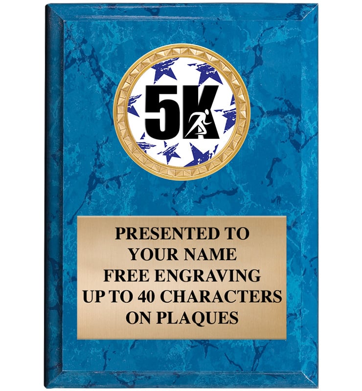 Blue Marbleized Vertical Insert Plaques