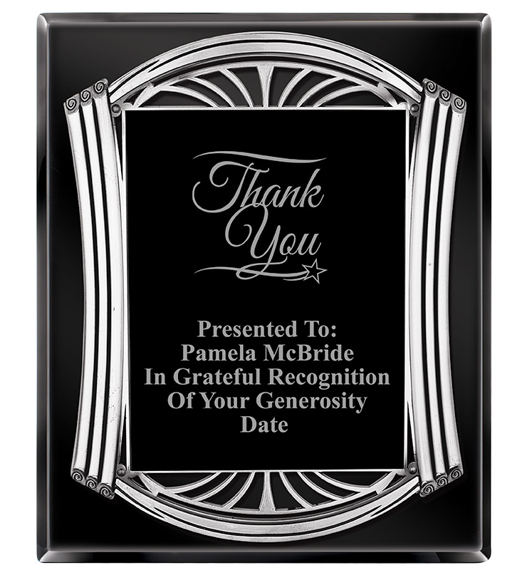 Roman Silver Ebony Piano Plaque