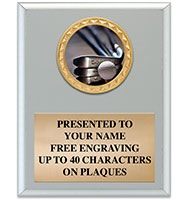 Silver Vertical Golf Insert Plaque