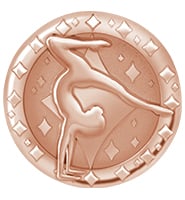 2" Bronze Female Gymnastics Blaze Medal