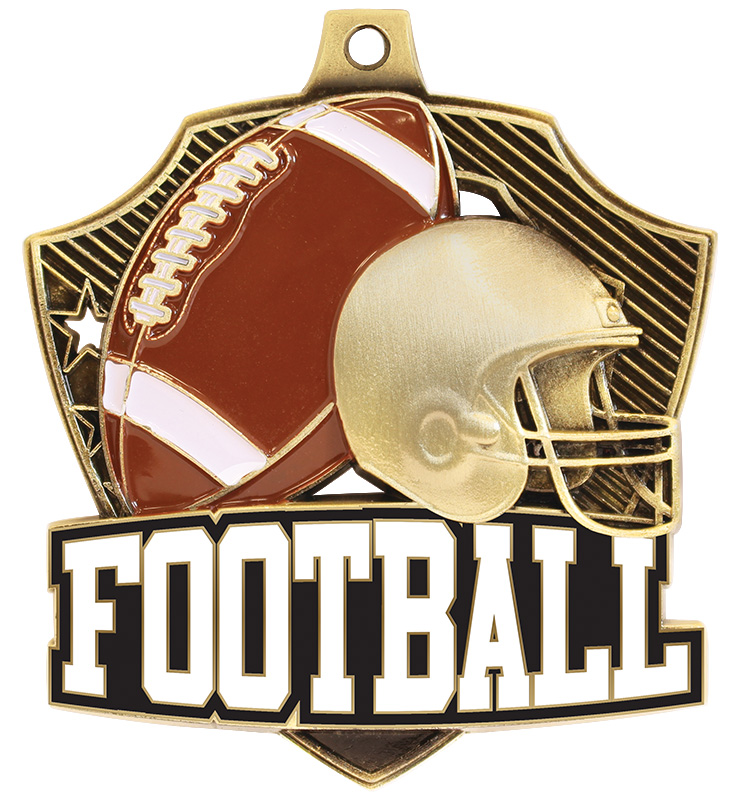 2 1/4" Football Shieldz Medals