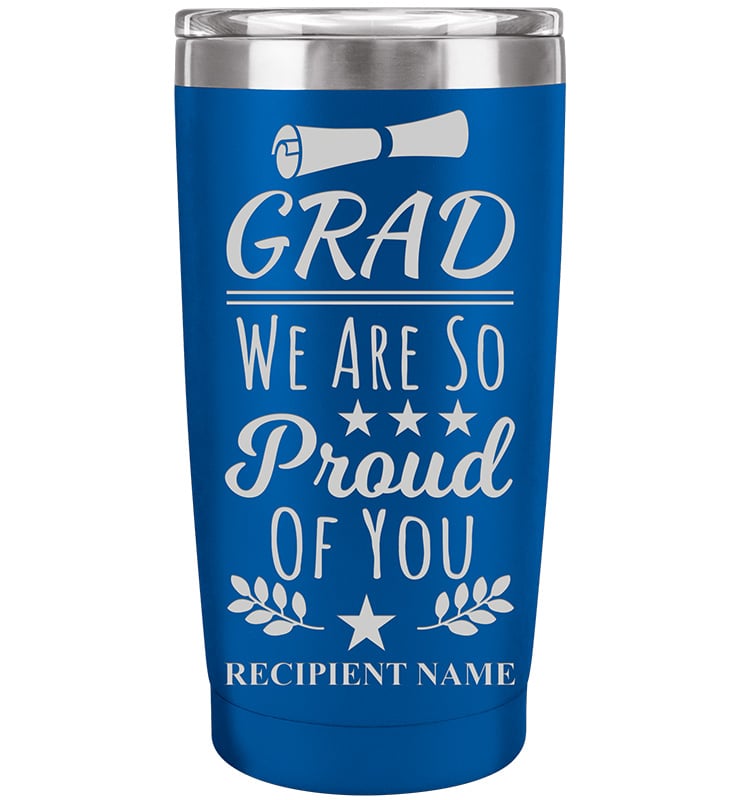 Graduation Matte Blue Tumbler 20oz