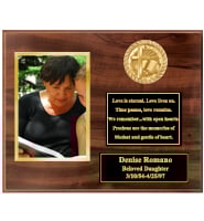 10.5" x 13" Memorial Wood Plaque