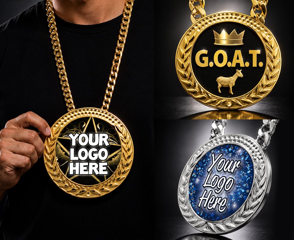 6" Famous Insert Medals