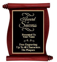 Scroll Rosewood Plaque