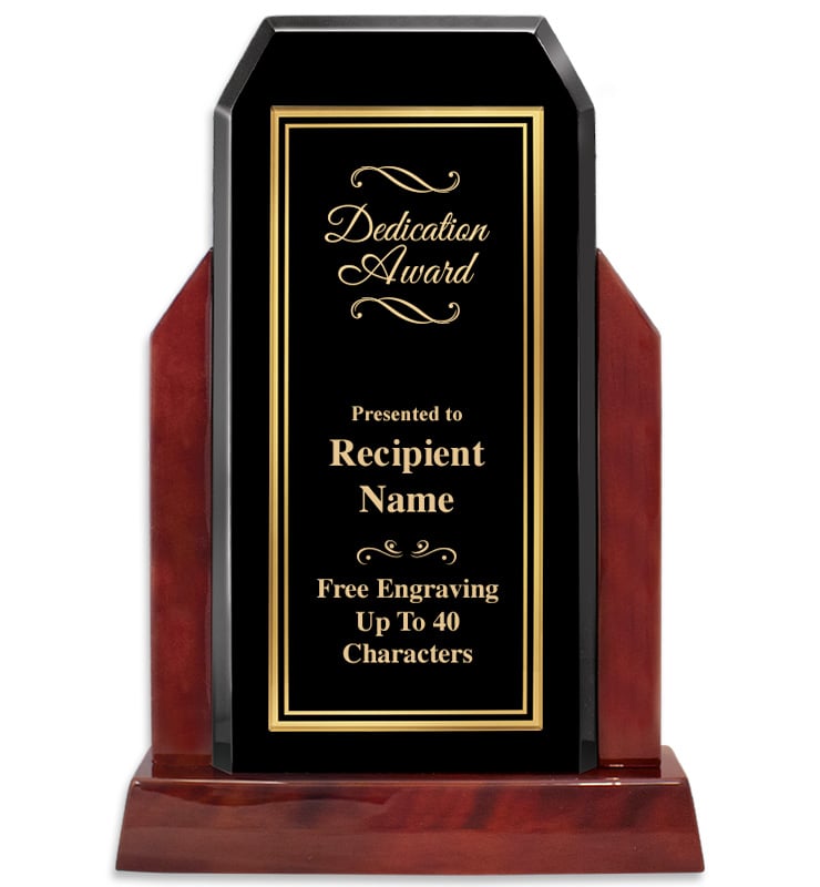 Champion Glossed Wood Trophy
