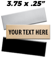 3.75"W x 0.25"H Engraving Plates