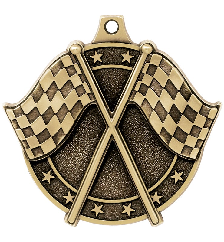 2" Crossed Flags Medals