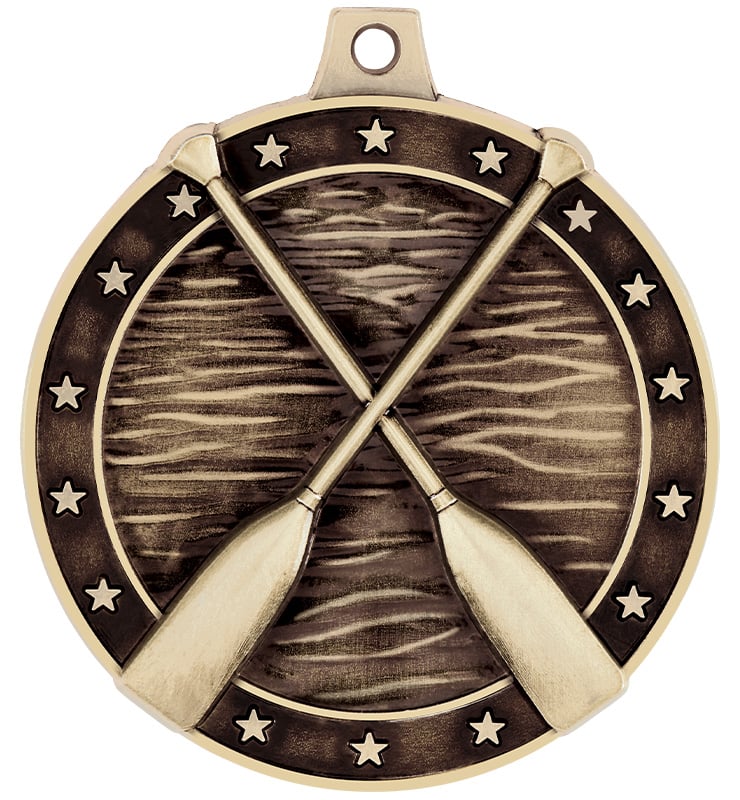 2" Rowing Crossed Oars Medal