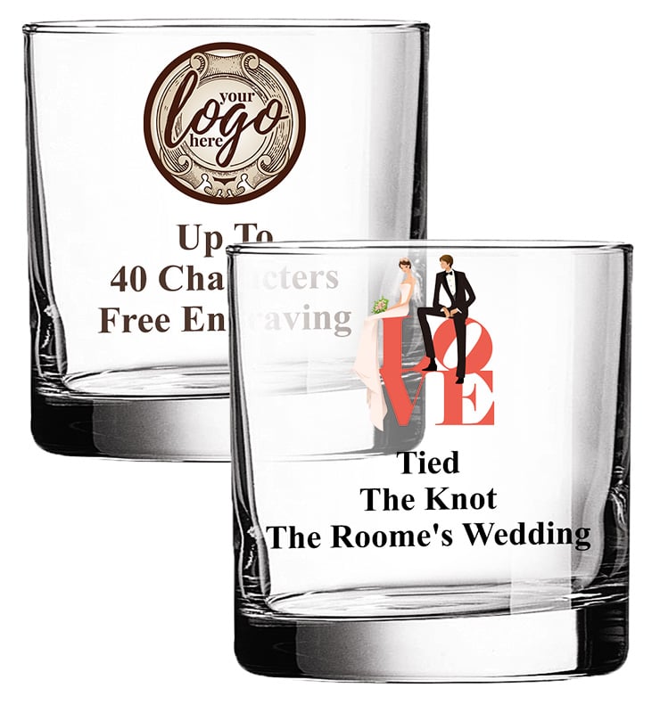 Color Printed Double Old Fashioned Glass 10 1/2oz