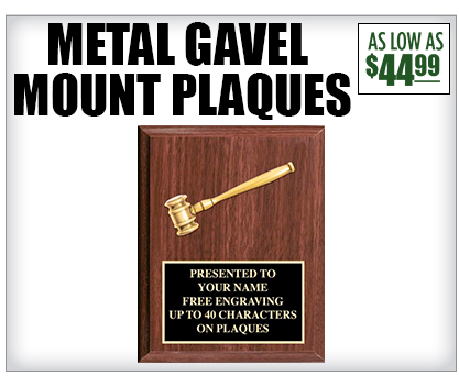 Metal Gavel Mount Plaques