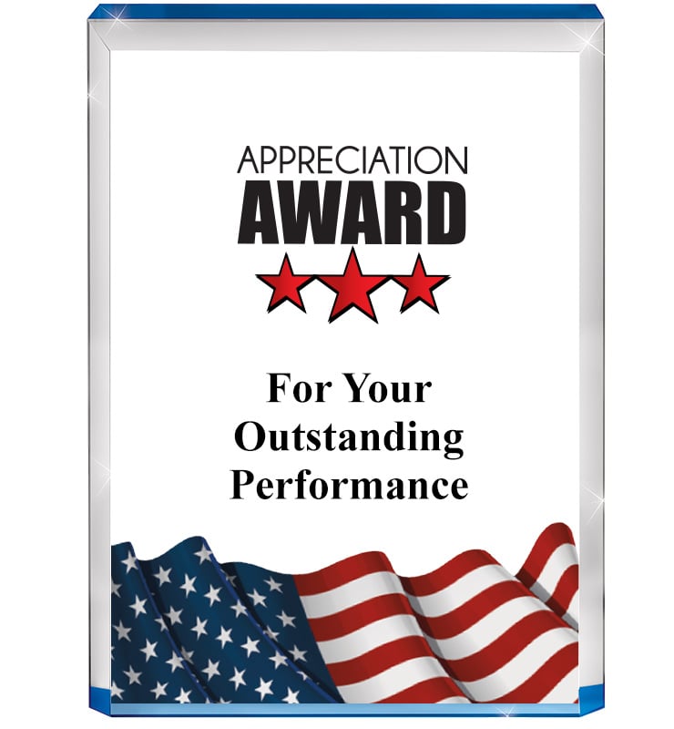 American Flag Blue Billboard Acrylic