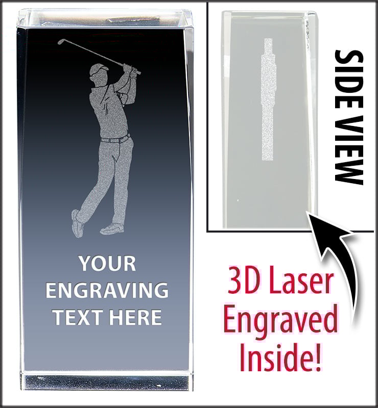 Golf Swing 3D Laser Crystal