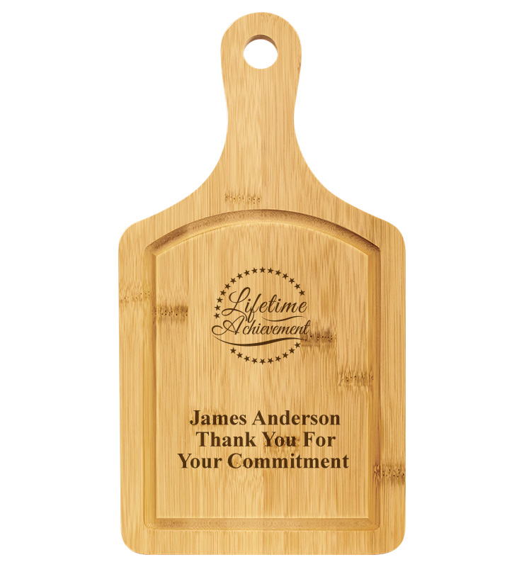 13 1/2" Bamboo Cutting Board With Handle