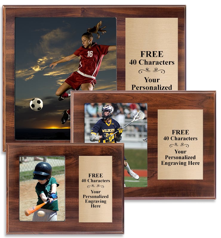 Horizontal Team Photo Plaque