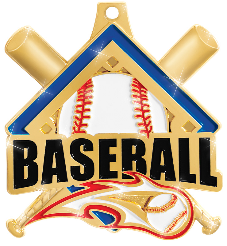 2" Baseball Shiny Captain Medals