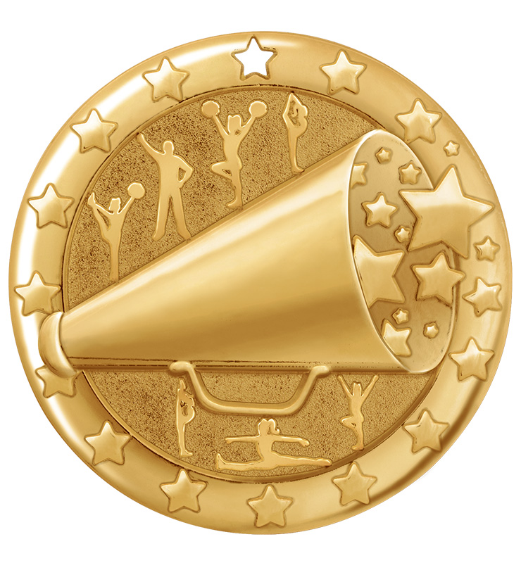 2" Cheer Blaze Medals