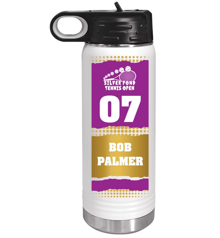 White School Spirit Water Bottle 20oz - Purple Gold