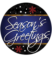 2" Season Greetings Sticker