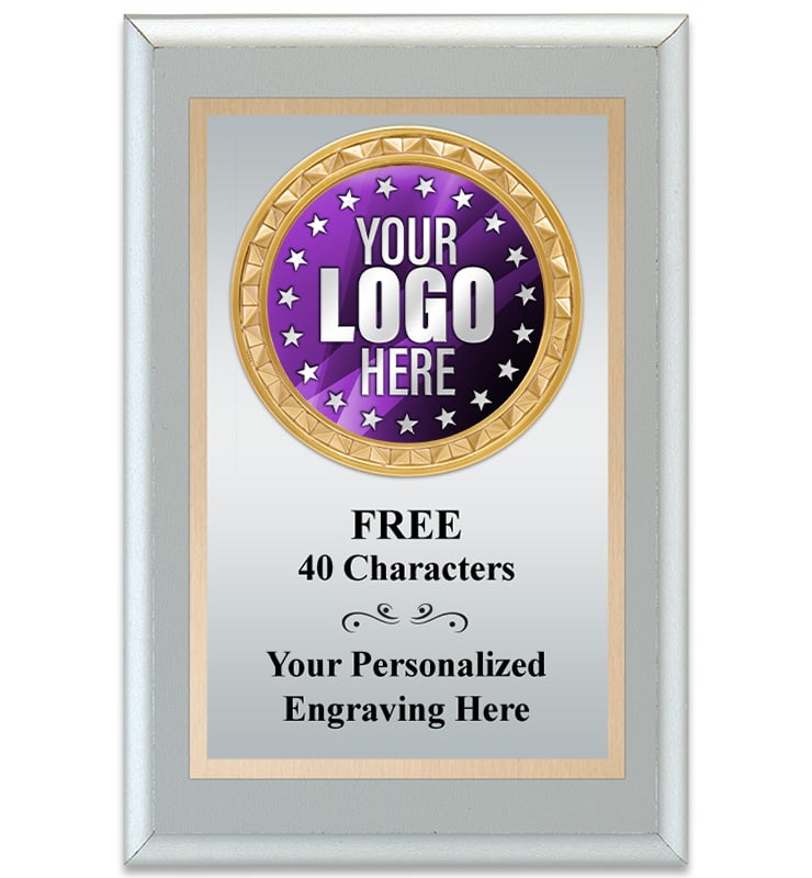 Silver Metalized Plaque With Gold Plate