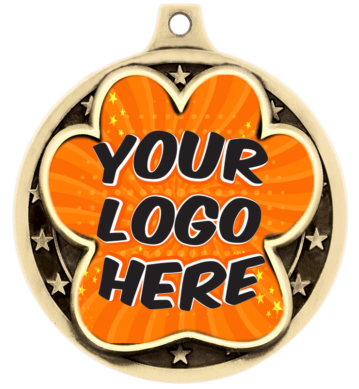 2" Paw Print Insert Medal