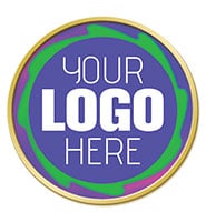 1.25" Gold Round Insert Pin