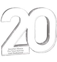 20 Year Recognition Acrylic