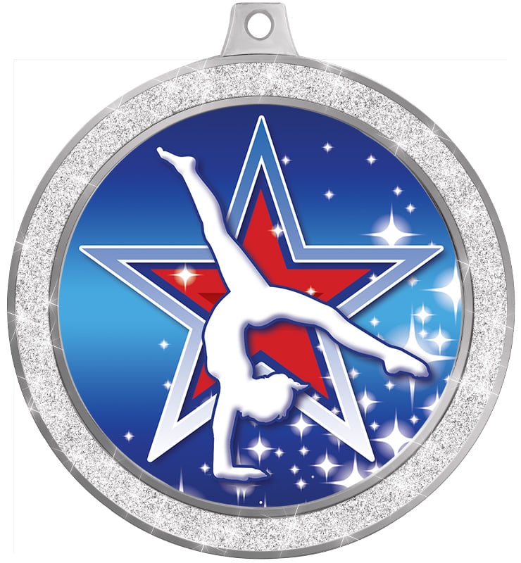 Silver Glitter Insert Medal