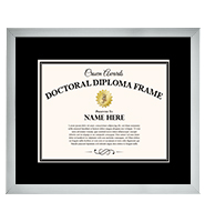 Silver Doctorate Diploma Frame