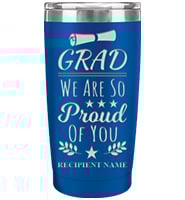 Graduation Matte Blue Tumbler 20oz