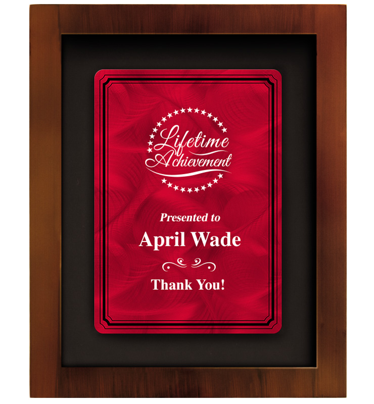 Premium Shadow Box Frame Plaque With Color Plates