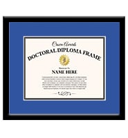 Black Doctorate Diploma Frame