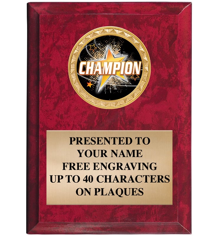 Red Marbleized Vertical Insert Plaques