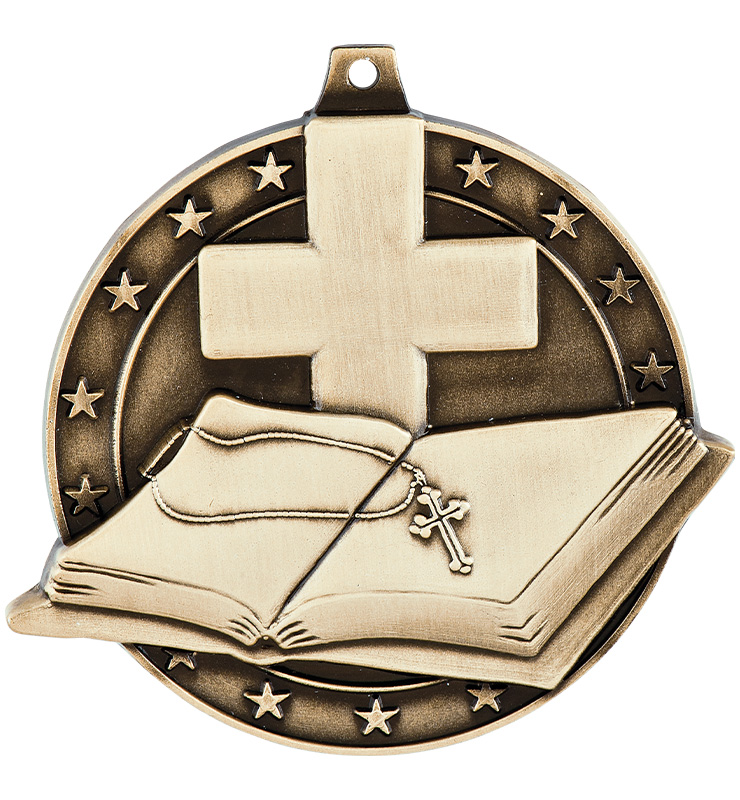 2" Open Bible Medals