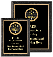 Executive Black Marbleized Vertical Insert Plaques