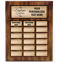 18 Plate Cherry Wood Perpetual Plaque
