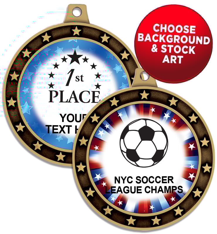 2 1/2" Custom Text Medals