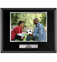 Shiny Black Horizontal Slide-In Photo Frame Plaque