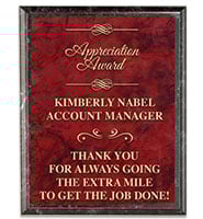 Classic Black Marbleized Plaques With Color Plate