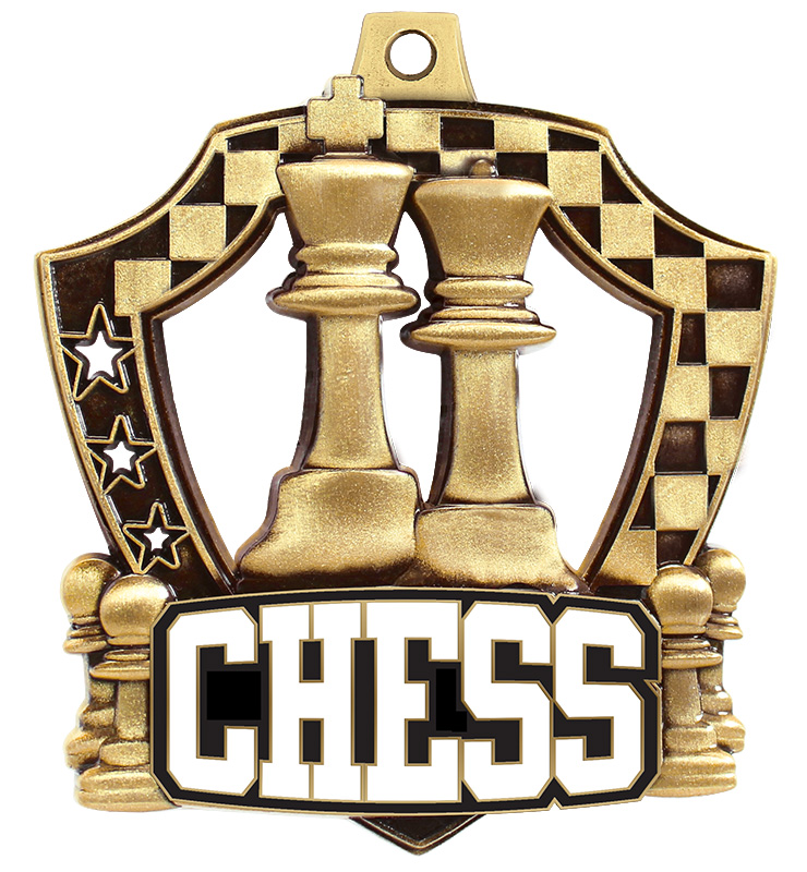 2 1/4" Chess Shieldz Medal