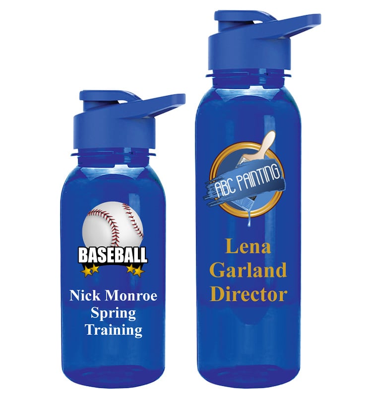 Blue Color Printed Water Bottles