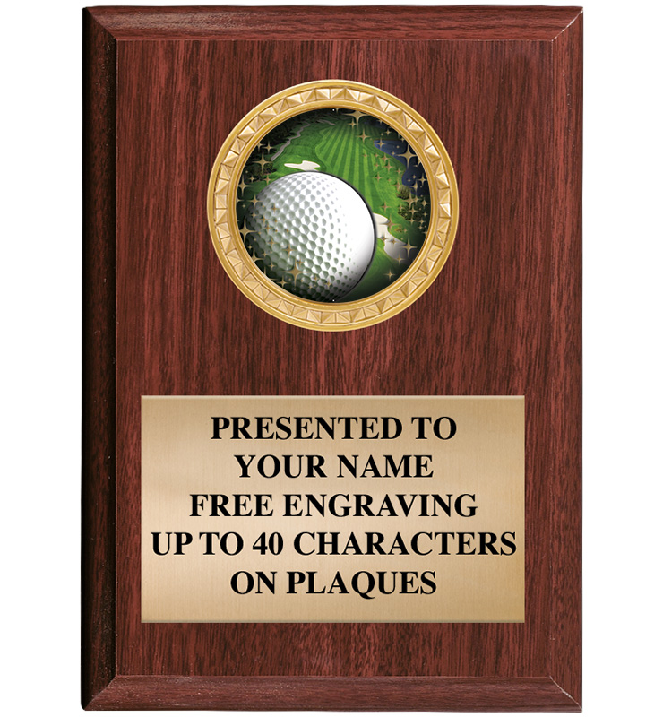 Vertical Wood Golf Insert Plaque
