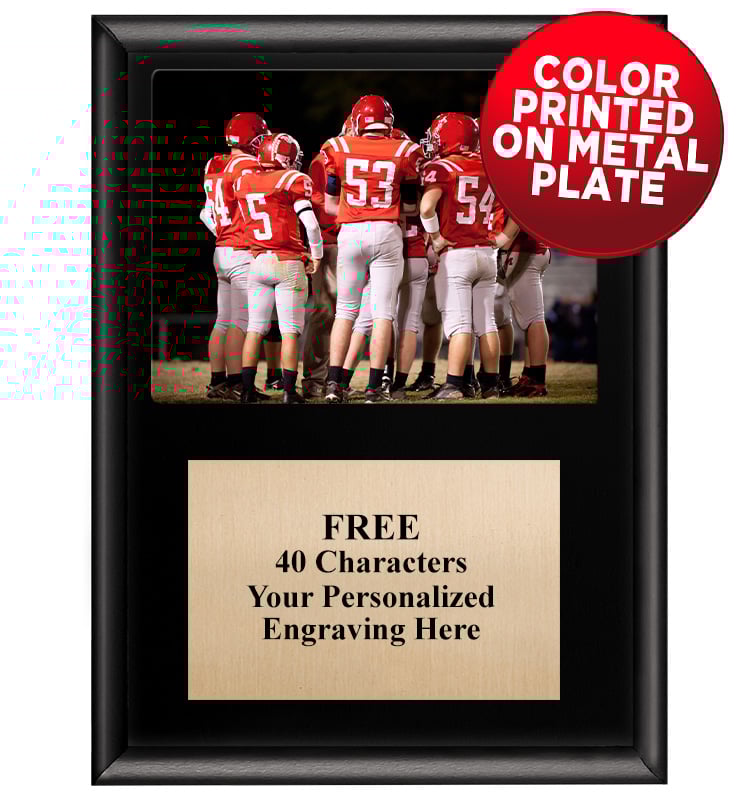 Black Vertical Metal Photo Plaque