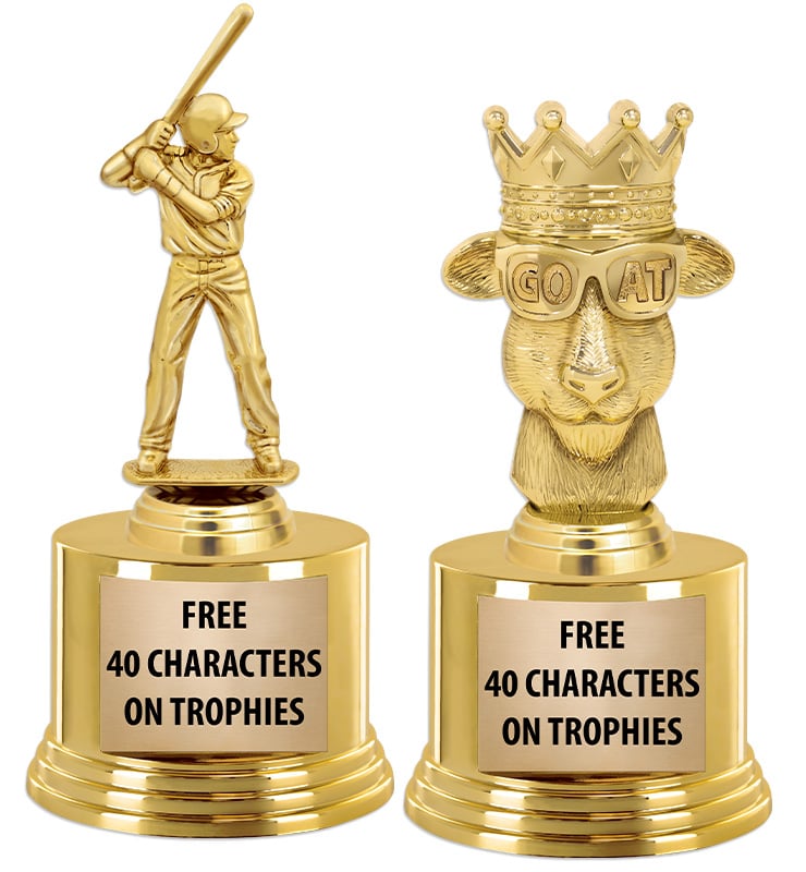 7" & 7 1/4" Deluxe Gold Base Trophies