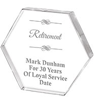 Hexagon Crystal Paperweight