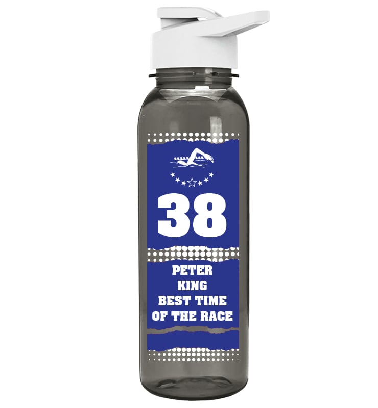 Gray School Spirit Water Bottle 24oz - Blue White