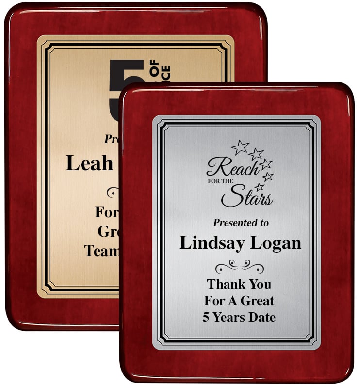 Color Printed Chatoyant Rosewood Plaques