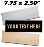 7.75"W x 2.5"H Engraving Plates