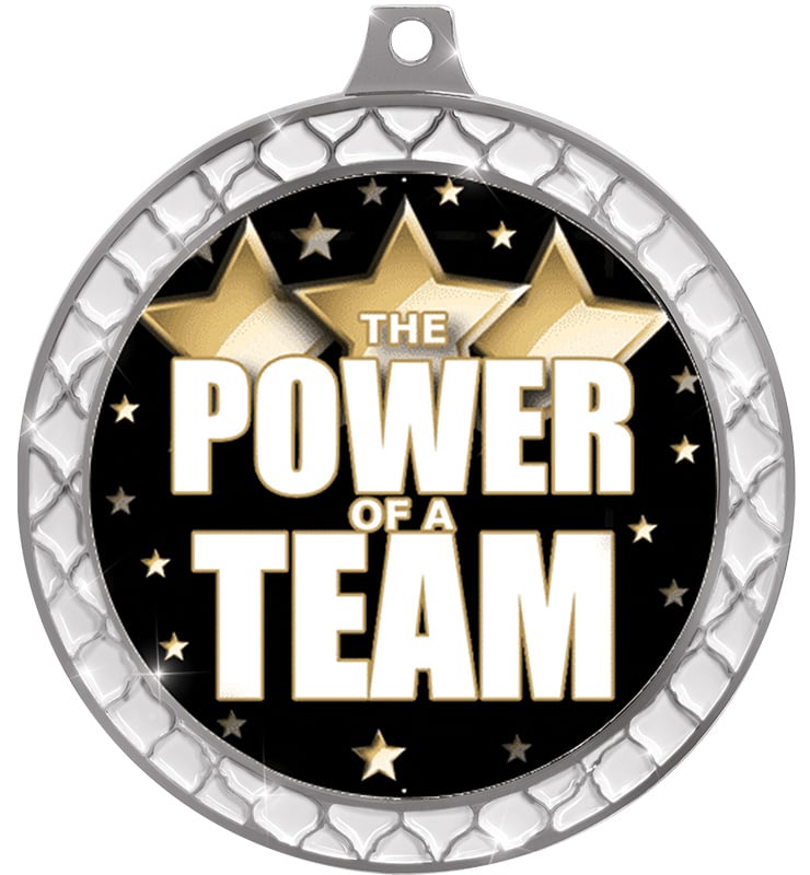 2 1/2" White Trellis Insert Medal