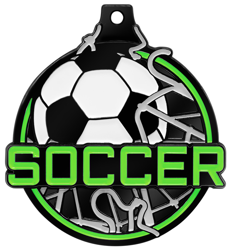 Soccer Neon Breakout Medal